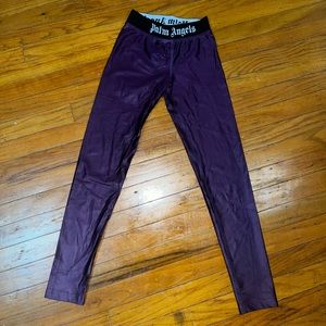 Palm Angels Purple Logo Leggings | XS
